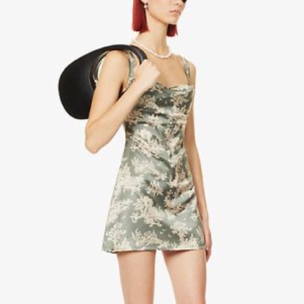 MIAOU GINGER FLORAL-PRINT WOVEN MINI DRESS